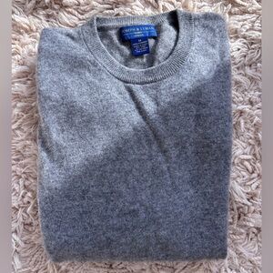 Joseph & Lyman Men’s Gray 100% Cashmere Sweater | Size M